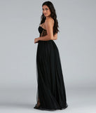 Tia Swiss Dot Corset A-Line Formal Dress
