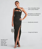 Mayven One-Shoulder Cutout Slit Formal Dress