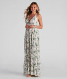 Zaya Formal Floral Chiffon Dress