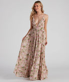 Veronica Formal Floral Chiffon A-Line Dress