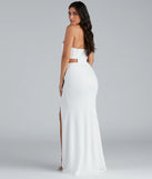 Hallie Formal High Slit Corset Dress