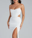 Hallie Formal High Slit Corset Dress