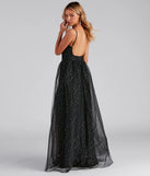 Stassie Sparkly Tulle A-Line Long Dress