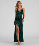Susie Formal Satin V-Neck Dress