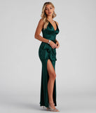 Susie Formal Satin V-Neck Dress