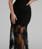 Anahi Crepe And Lace Mermaid Dress