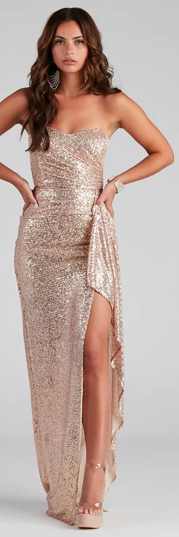 Kennedy Sequin Strapless Dress