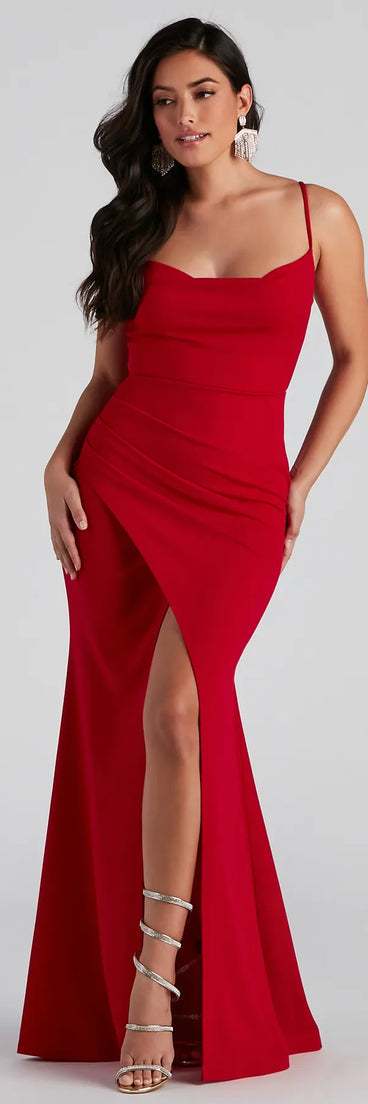 Bentley Wrap-Front Formal Dress