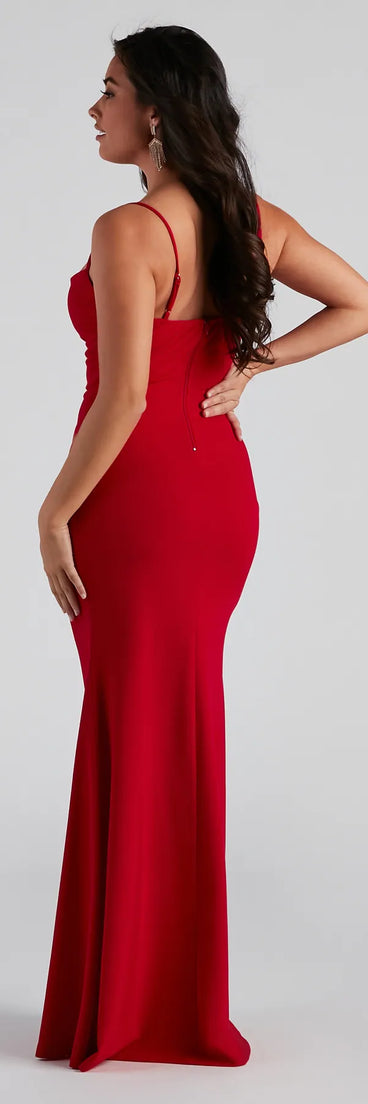 Bentley Wrap-Front Formal Dress