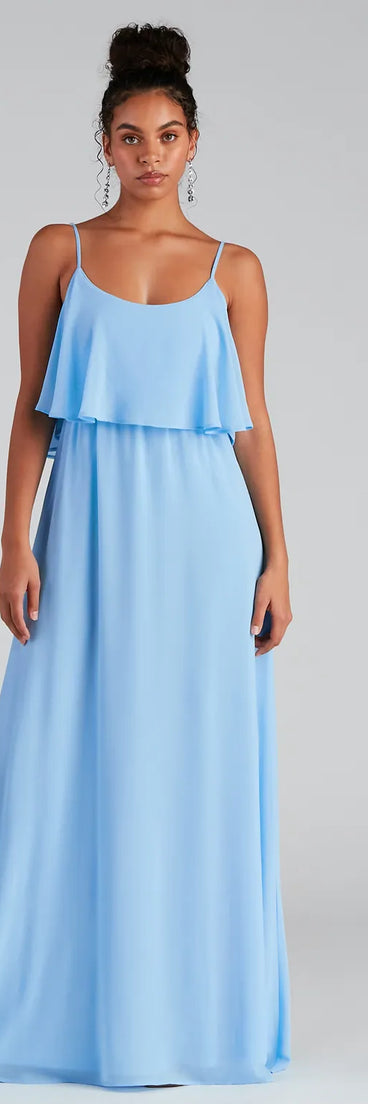 Mailyn Chiffon Ruffled Formal Dress