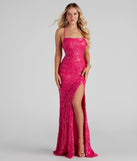 Own every entrance in the Rowena Sequin Mermaid Dress, a fuchsia party dress perfect for milestone birthdays and grad parties, or dancing through summer nights and unforgettable bachelorette celebrations.