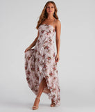 Rue Formal Floral Wrap Dress