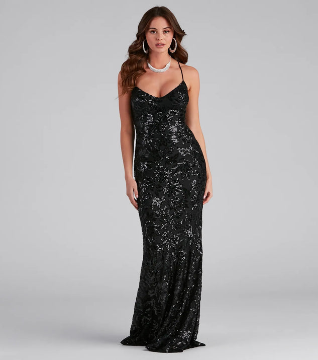Windsor Black Sequin Dress Formal Sequin Windsor Black Glitter