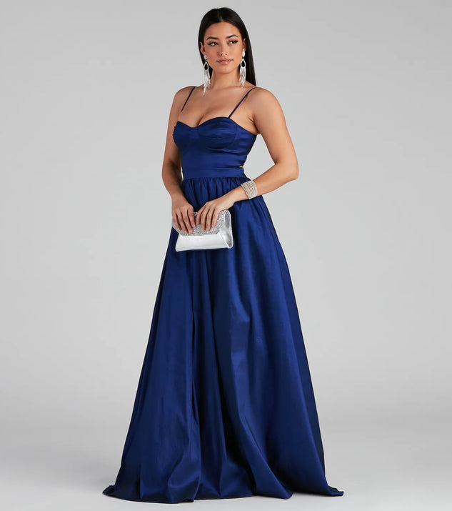 Helen Formal Bustier A-Line Long Dress