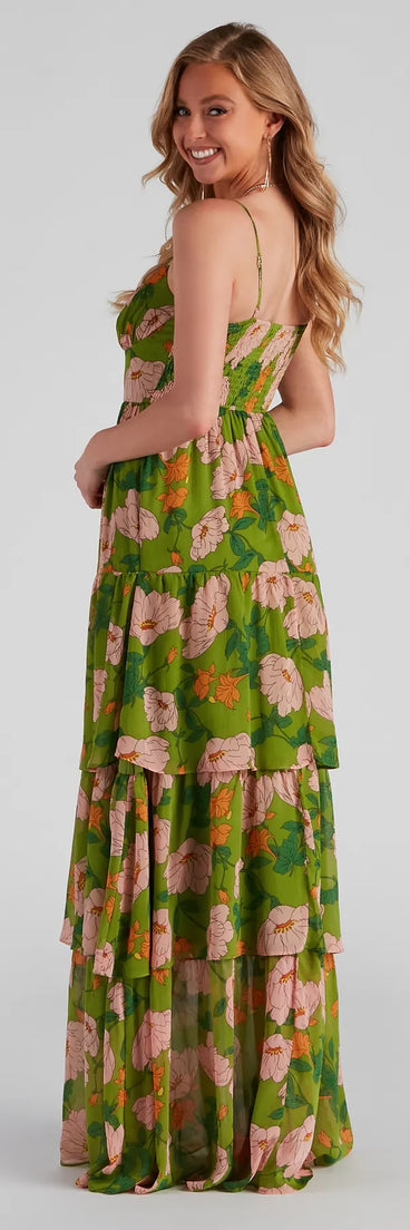 Valerie Tiered Floral Printed Dress