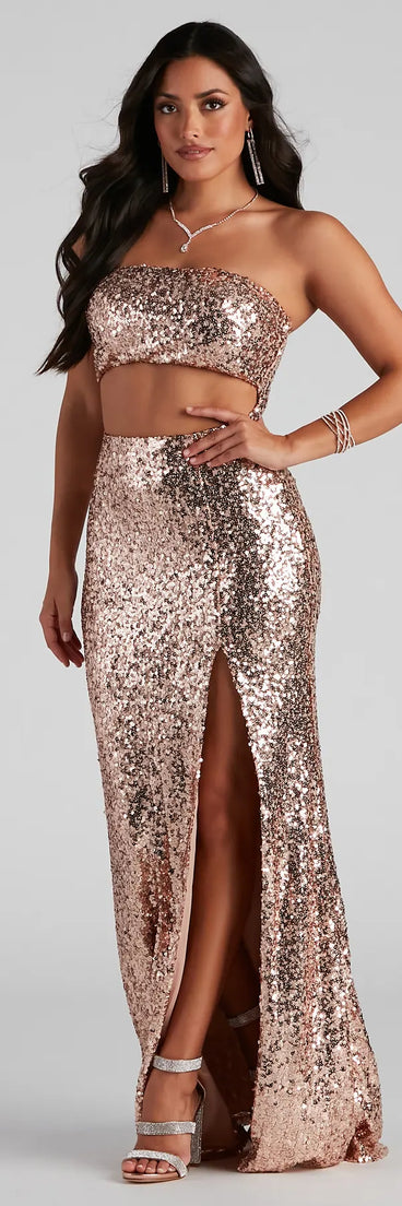 Yasmina Formal Cutout Sequin Dress