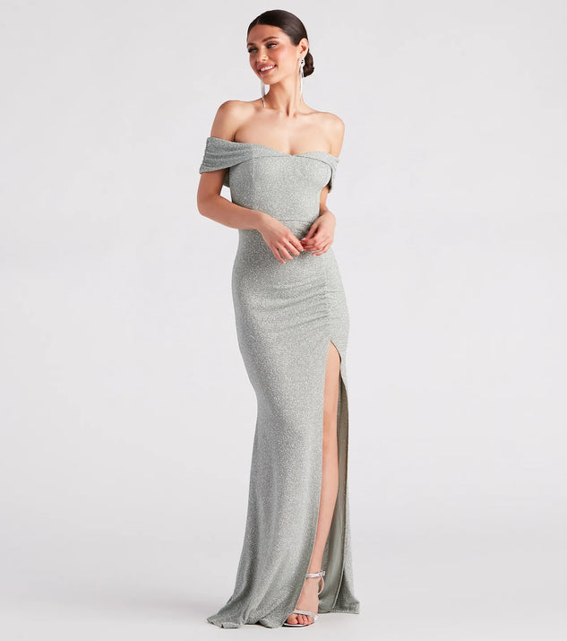 meryl formal glitter long dress Windsor Meryl Formal Glitter Long Dress