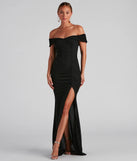 Turn heads at Prom 2025 in this black prom dress, where statement-making details meet the iconic style of the Meryl Formal Glitter Long Dress .