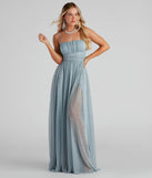 Adler Formal Metallic Sparkle A-Line Dress