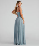 Adler Formal Metallic Sparkle A-Line Dress