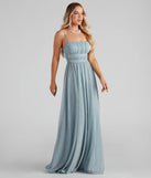 Adler Formal Metallic Sparkle A-Line Dress