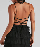Lucilla V-Neck Tiered Mesh Dress
