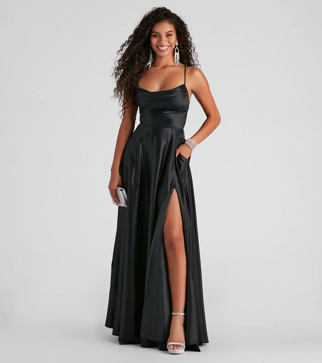 winslow formal satin lace up dress from windsor Windsor Winslow Formal Satin Lace-Up Dress