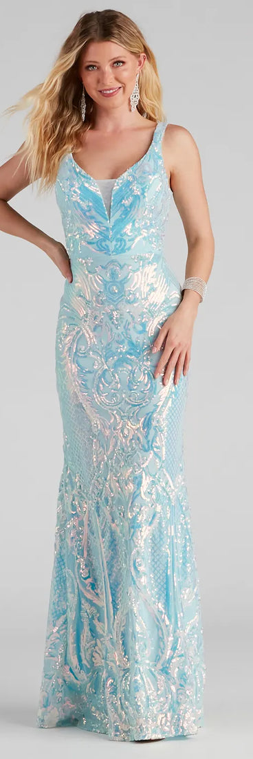 Sylvia Formal Sequin Mermaid Long Dress