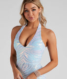 Jailene Formal Sequin Halter Dress