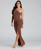 Jade One Shoulder Ruched Formal Dress