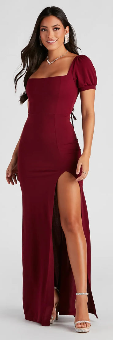 Denali Formal Puff Sleeve Long Dress | Windsor Denali Formal Puff Sleeve Long Dress | Windsor