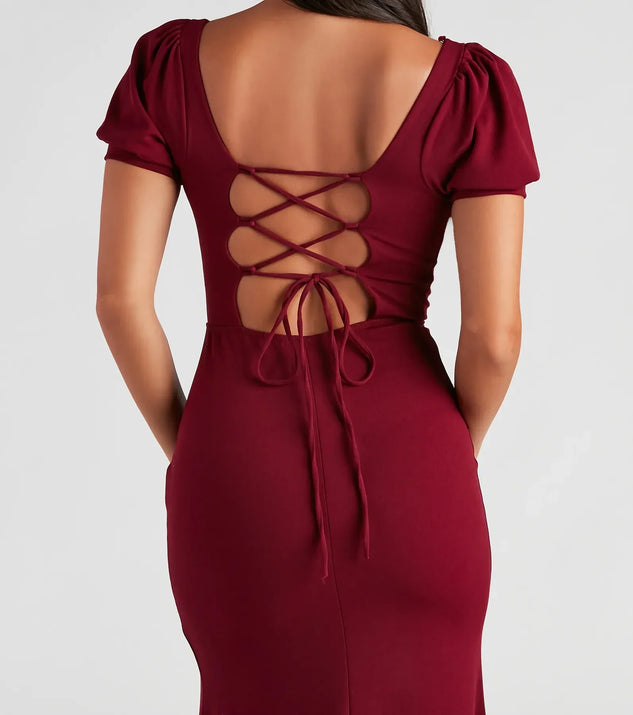 Denali Formal Puff Sleeve Long Dress | Windsor Denali Formal Puff Sleeve Long Dress | Windsor