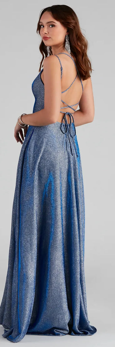 Eliana Glitter A-Line Dress