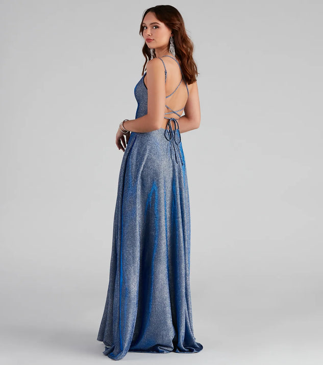 Eliana Glitter A-Line Dress