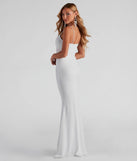 Celebrate in style with the Kelsie Formal Glitter Mermaid Dress, a white formal wedding guest dress featuring an elegant silhouette and luxe details, perfect for a black-tie celebration.