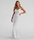 Make a bold statement in the Kelsie Formal Glitter Mermaid Dress in white, the perfect spring dress for weddings, cocktail hours, nights out, and/or seasonal celebrations.