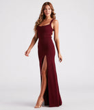 Birgitta Formal Crepe Lace-Up Long Dress