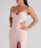 Liz Formal Crepe Cutout Long Dress