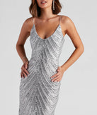 Amy Formal Sequin V-Neck Long Dress