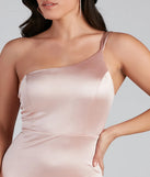 Capri Formal One Shoulder Satin Dress