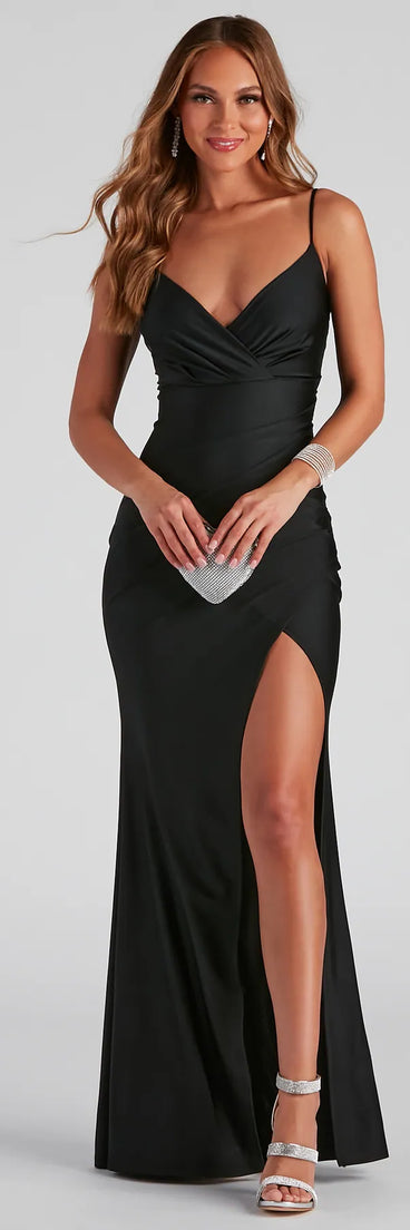 Kensie Formal Surplice V-Neck Dress