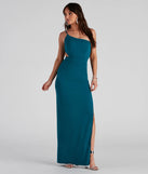 Francesca Formal One Shoulder Crepe Dress