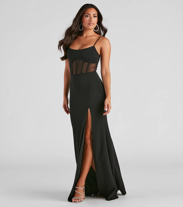 Christy Formal Corset Long Dress | Windsor