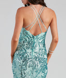 Aliyah Formal Sequin Lace Back Dress