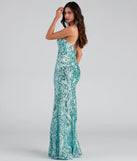 Aliyah Formal Sequin Lace Back Dress