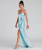 Skylar Sequin A-Line Formal Dress