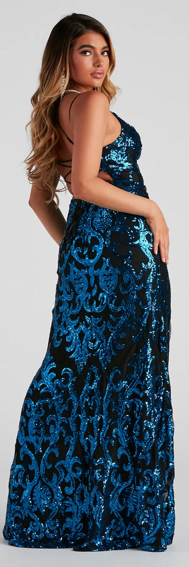 Gabby Formal A-Line Sequin Dress