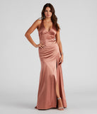 Cindy Formal Satin V-Neck Long Dress
