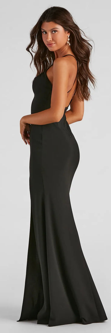 Sadie Formal Crepe Mermaid Dress