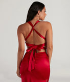 Make the big day unforgettable with the Sam Formal Satin Open Back Dress, a gorgeous red bridesmaid dress that balances elegance and affordability.